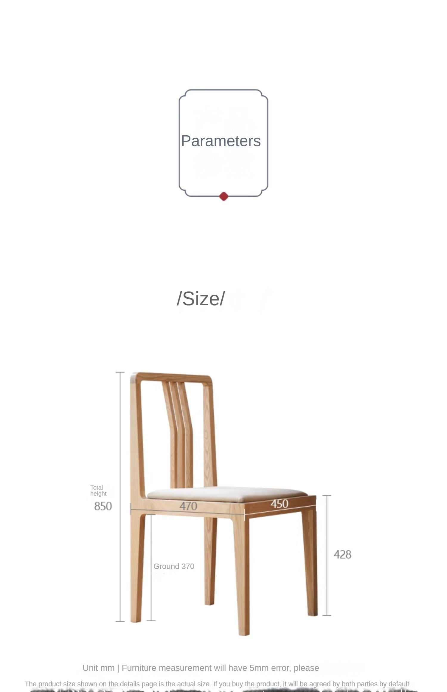Black Walnut, Ash Solid Wood Dining Chair 4pcs