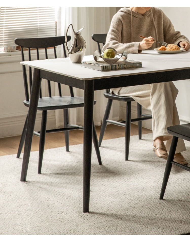 Oak Solid Wood Rock Plate Dining Table