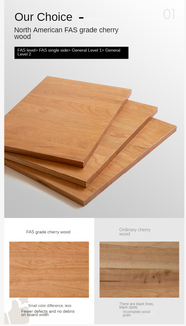 Cherry, Sandalwood, Black Walnut, Oak Solid Wood Display Side Cabinet Modern.