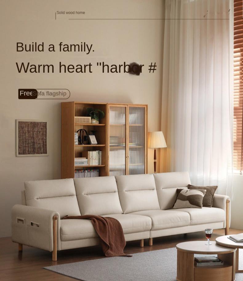 Fabric Straight Sofa Modern Simple.