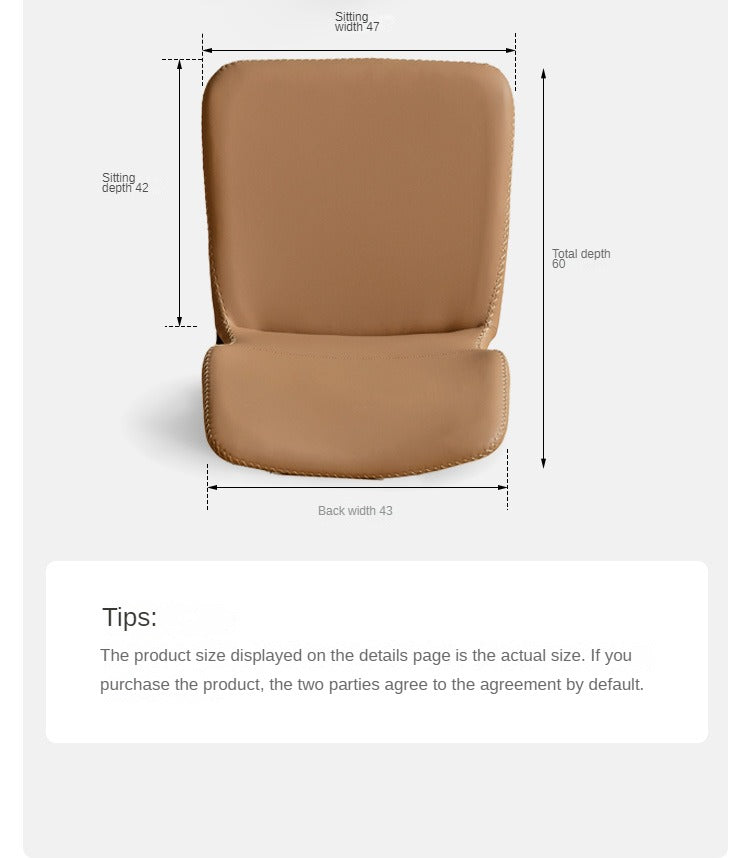 Set 4 pcs Leather Organic Light Luxury Soft Chair