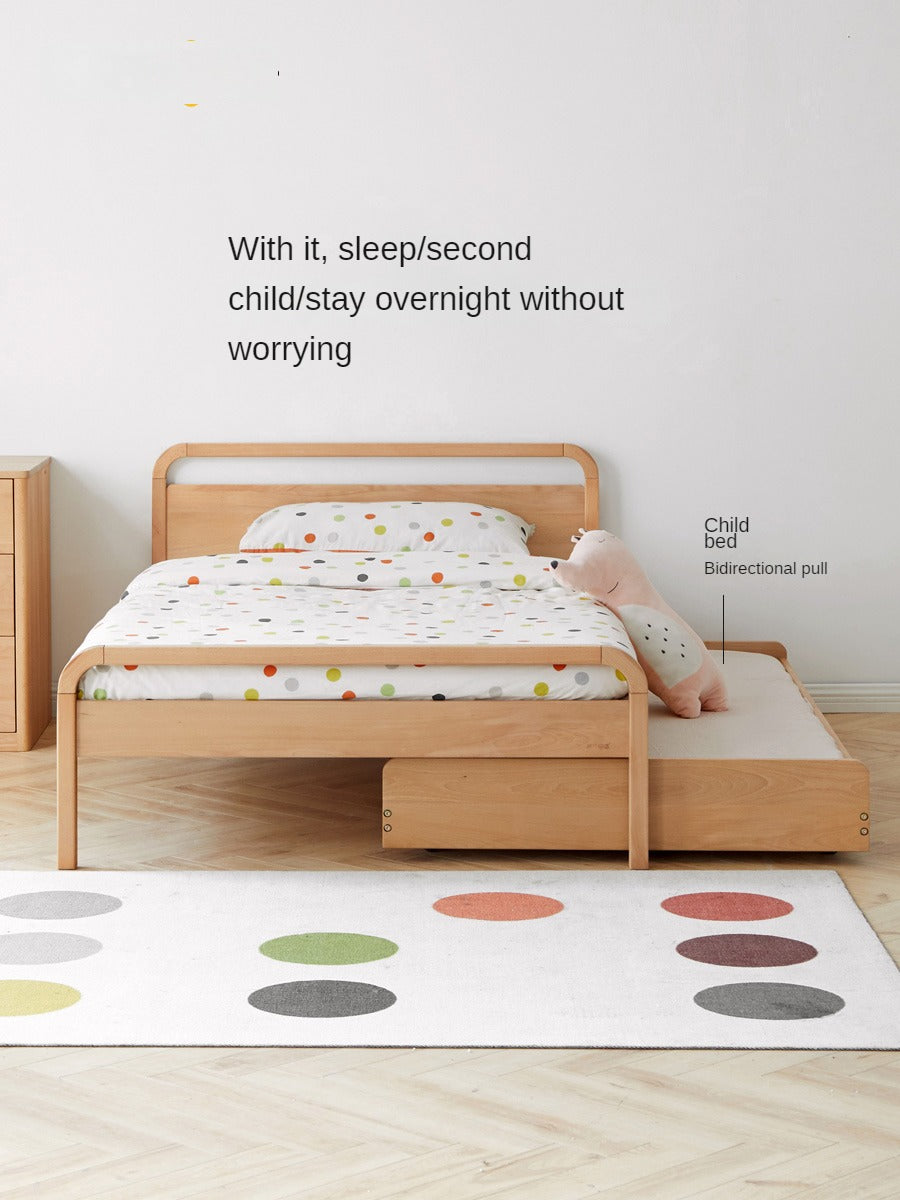 Beech Solid wood Space-saving bunk bed , mother's helper bed<