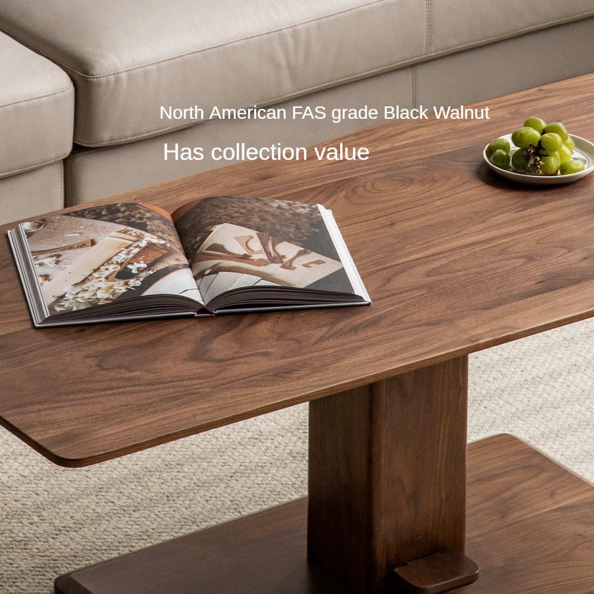 Cherry, Black Walnut, Oak, Ash Solid Wood Lift Coffee Table