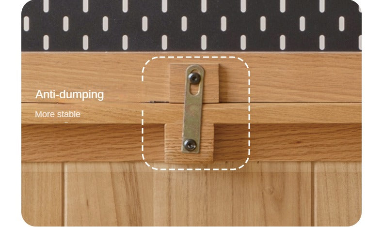Oak Solid Wood, Solid Rubberwood Sideboard Shelf, Kitchen Shelf