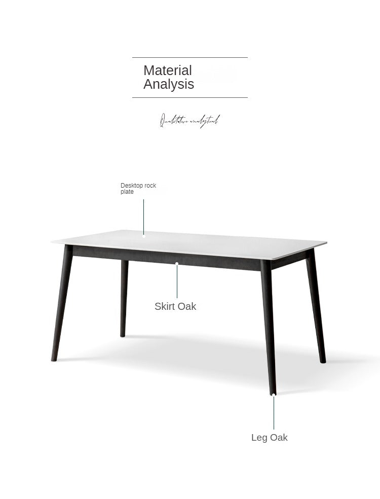 Oak Solid Wood Rock Plate Dining Table