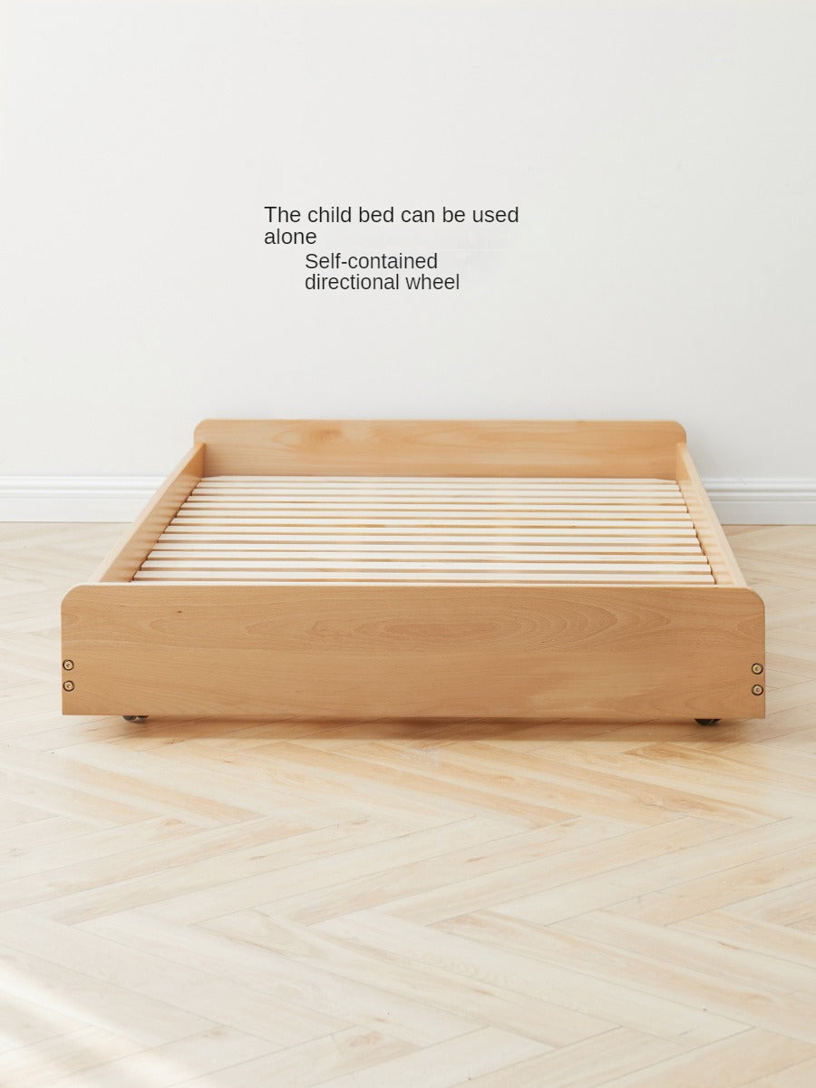 Beech Solid wood Space-saving bunk bed , mother's helper bed<