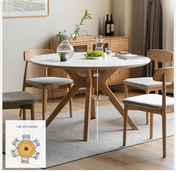 Black Walnut Solid Wood Round Dining Table