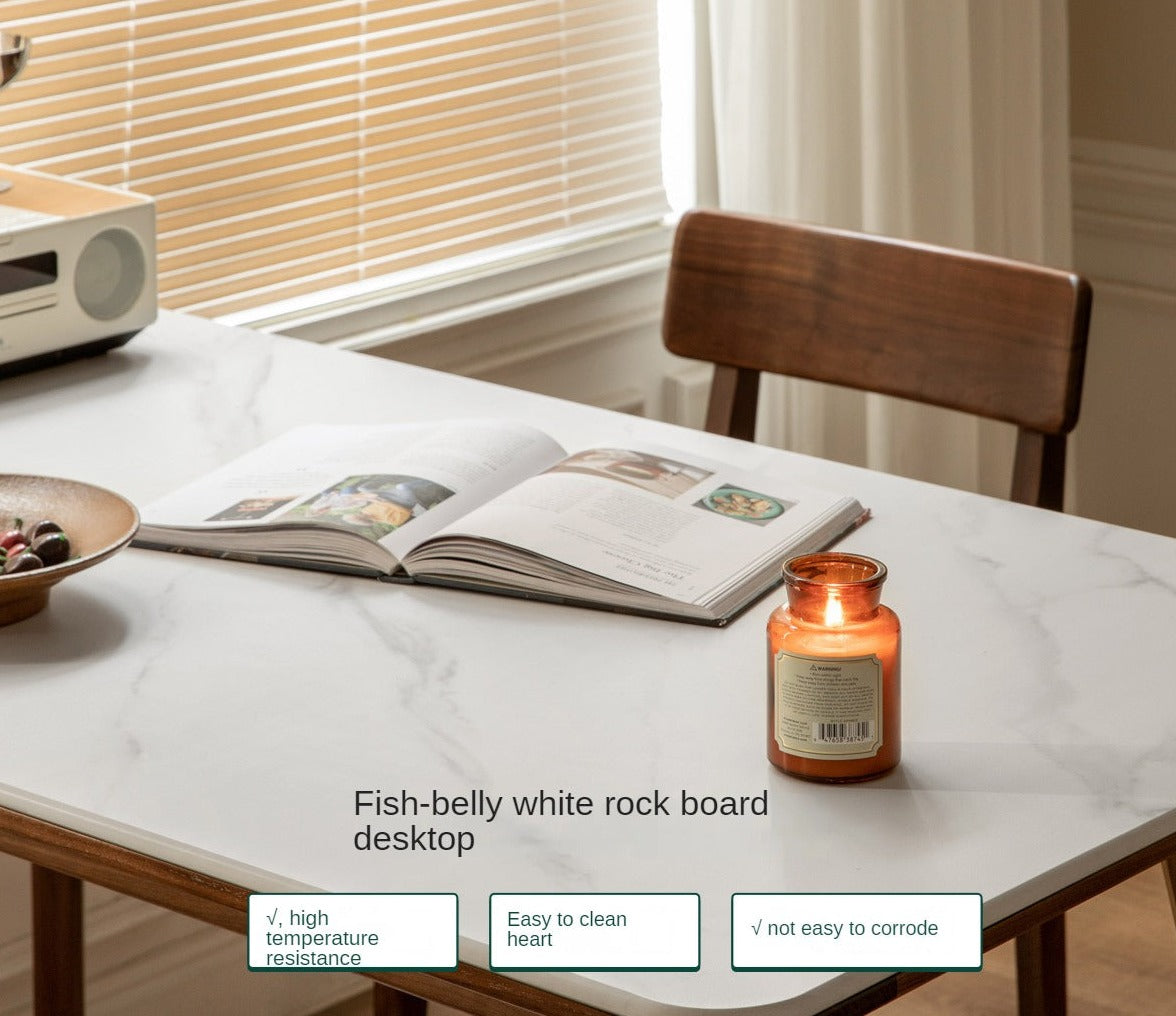 Ash, Black Walnut Solid Wood Slate Dining Table