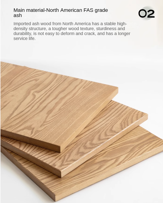 Ash Solid Wood Telescopic Dressing Table Integrated Storage.