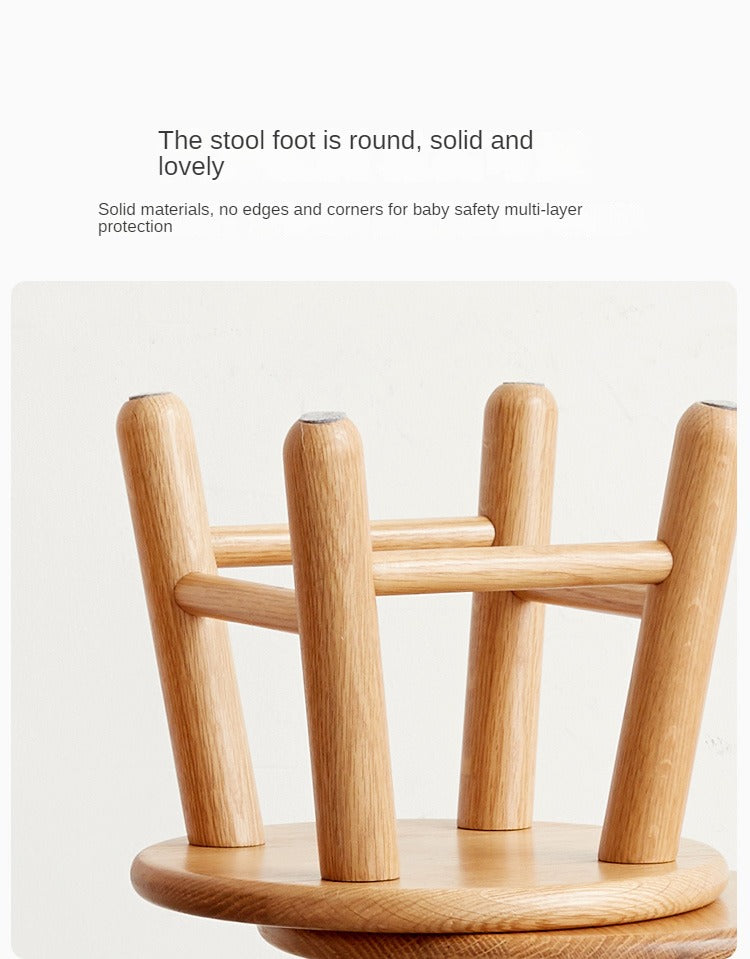 Oak, Beech Solid Wood Small Stool