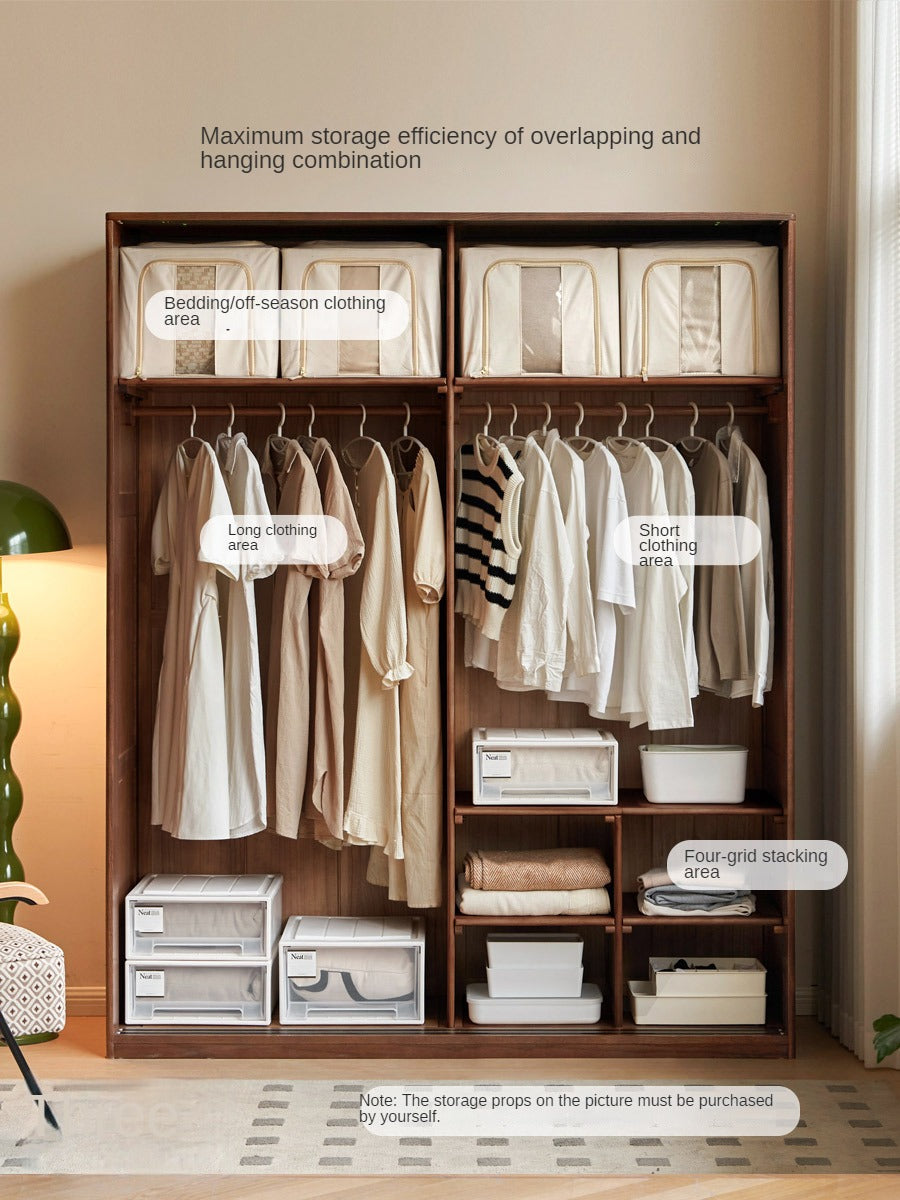 Oak Solid Wood Sliding Door Wardrobe.