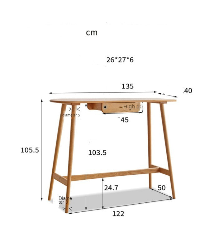 Oak, Cherry Solid Wood Bar Table