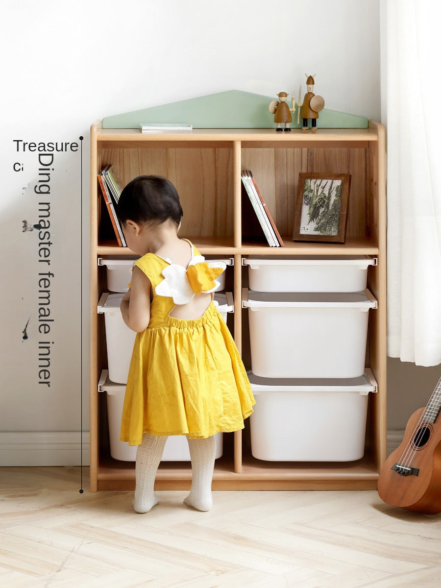 Beech Solid Wood Open Storage