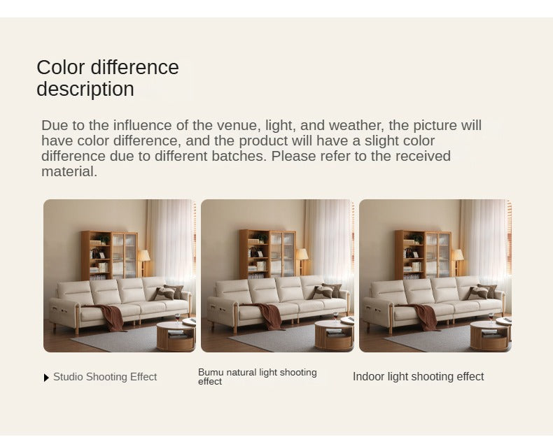 Fabric Straight Sofa Modern Simple.