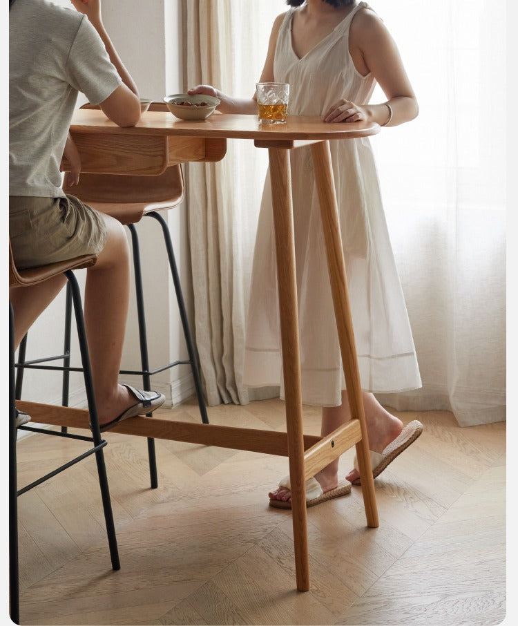 Oak, Cherry Solid Wood Bar Table
