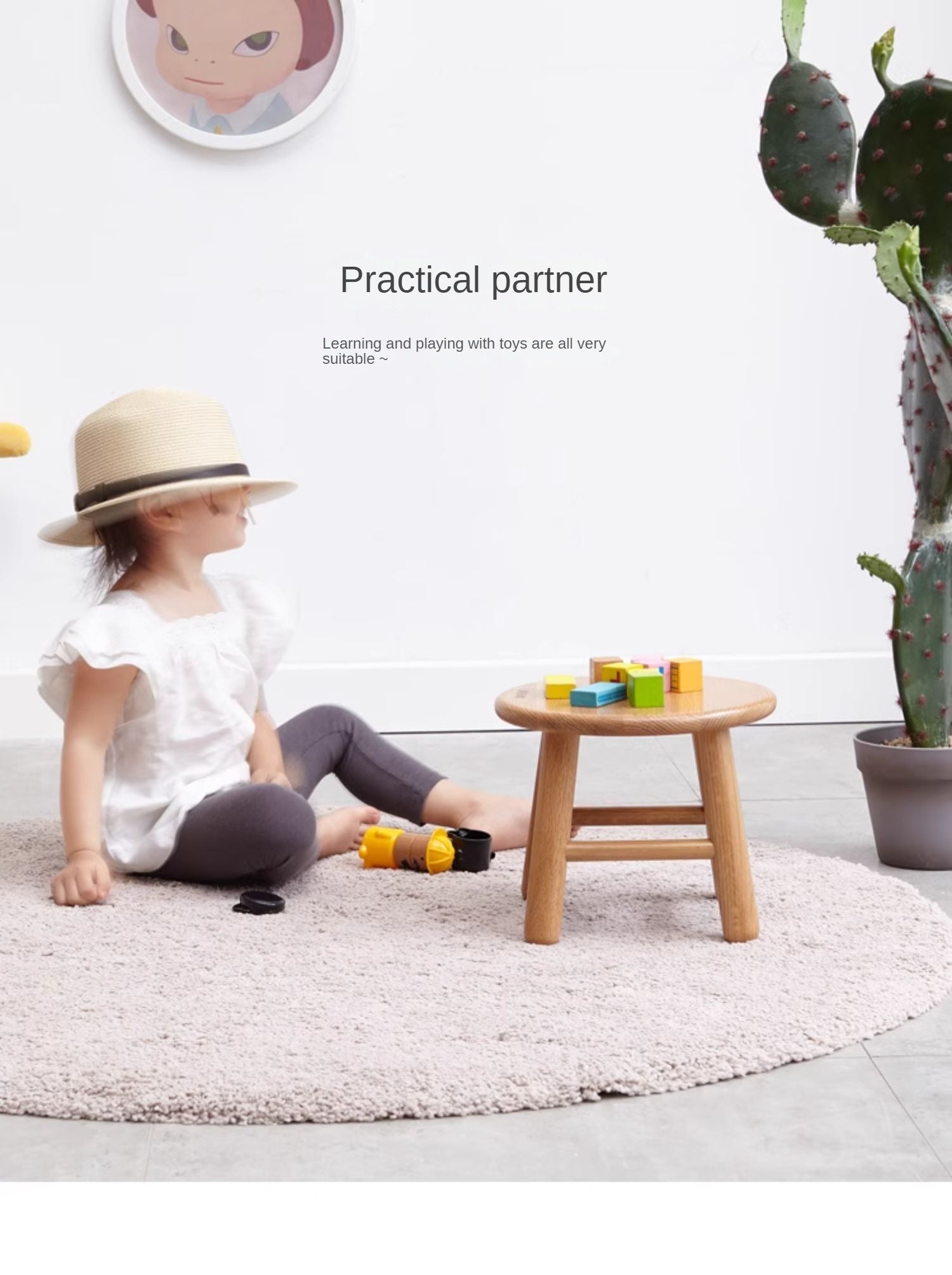 Oak, Beech Solid Wood Small Stool