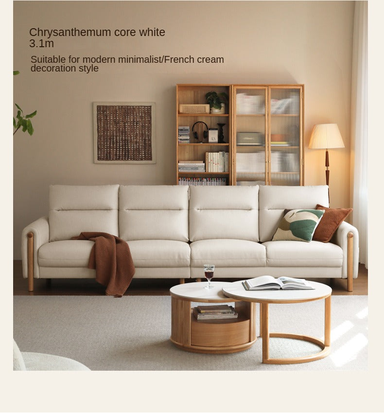 Fabric Straight Sofa Modern Simple.
