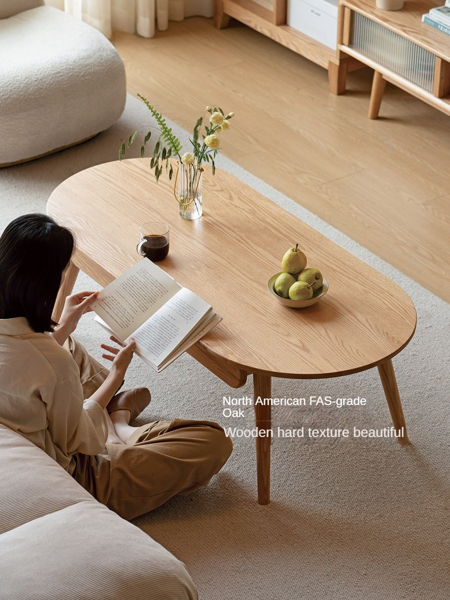 Oak, Solid Rubberwood Luxury Coffee Table