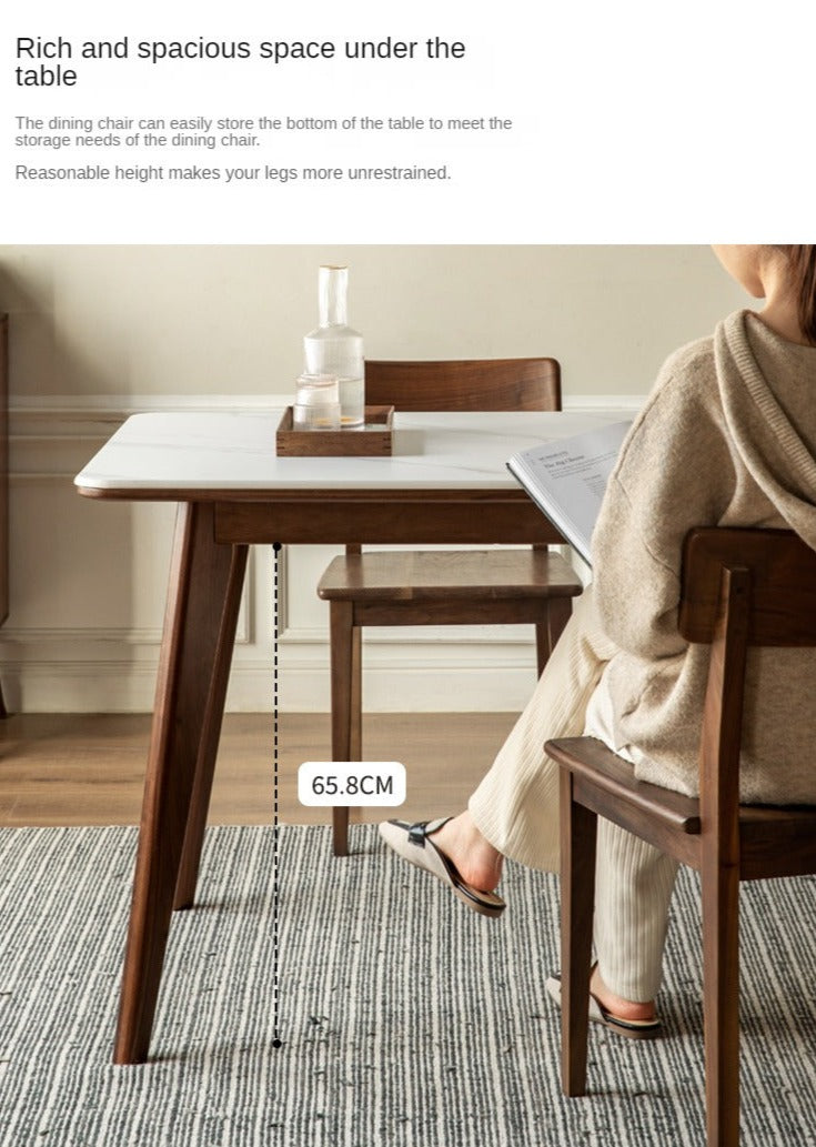 Ash, Black Walnut Solid Wood Slate Dining Table