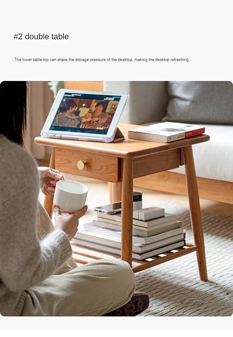 Сherry Solid Wood Side Table