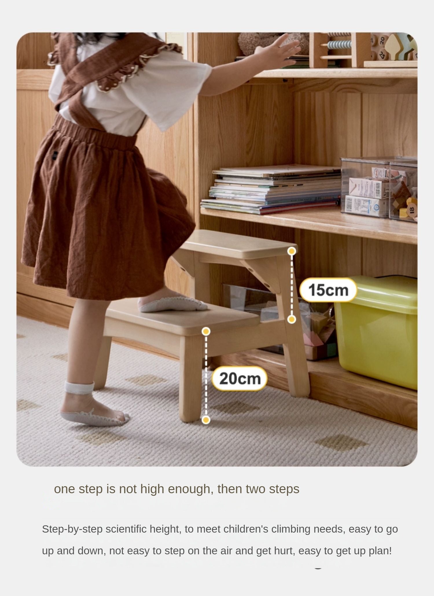 Birch Solid Wood Kids's Multifunctional Low Foot Stool