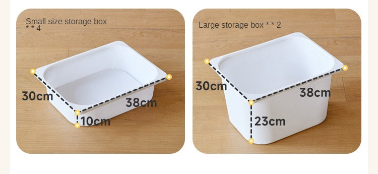 Rubberwood, Oak Solid Wood Children's Box Platform Bed, Headboard-Free Bed