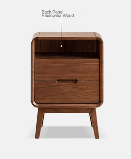 Black Walnut Solid Wood Modern Storage Small Nightstand