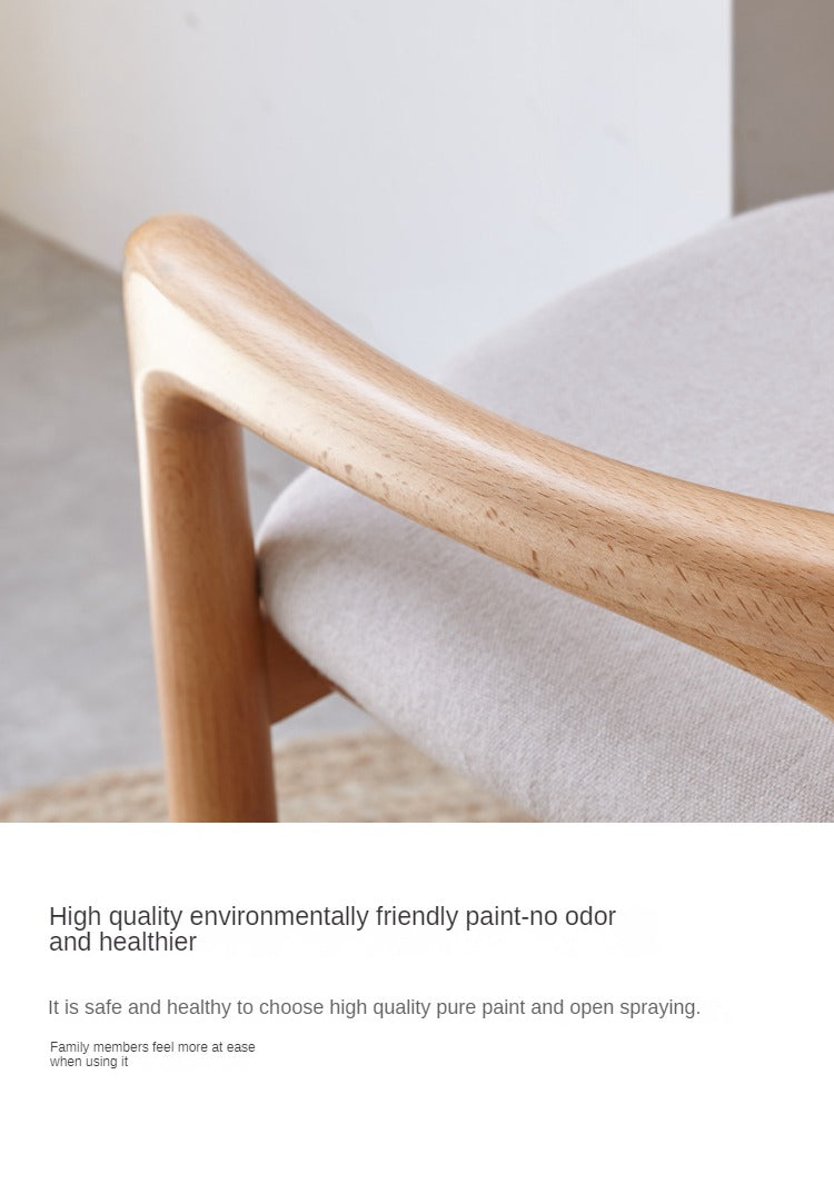 Beech solid wood makeup stool: