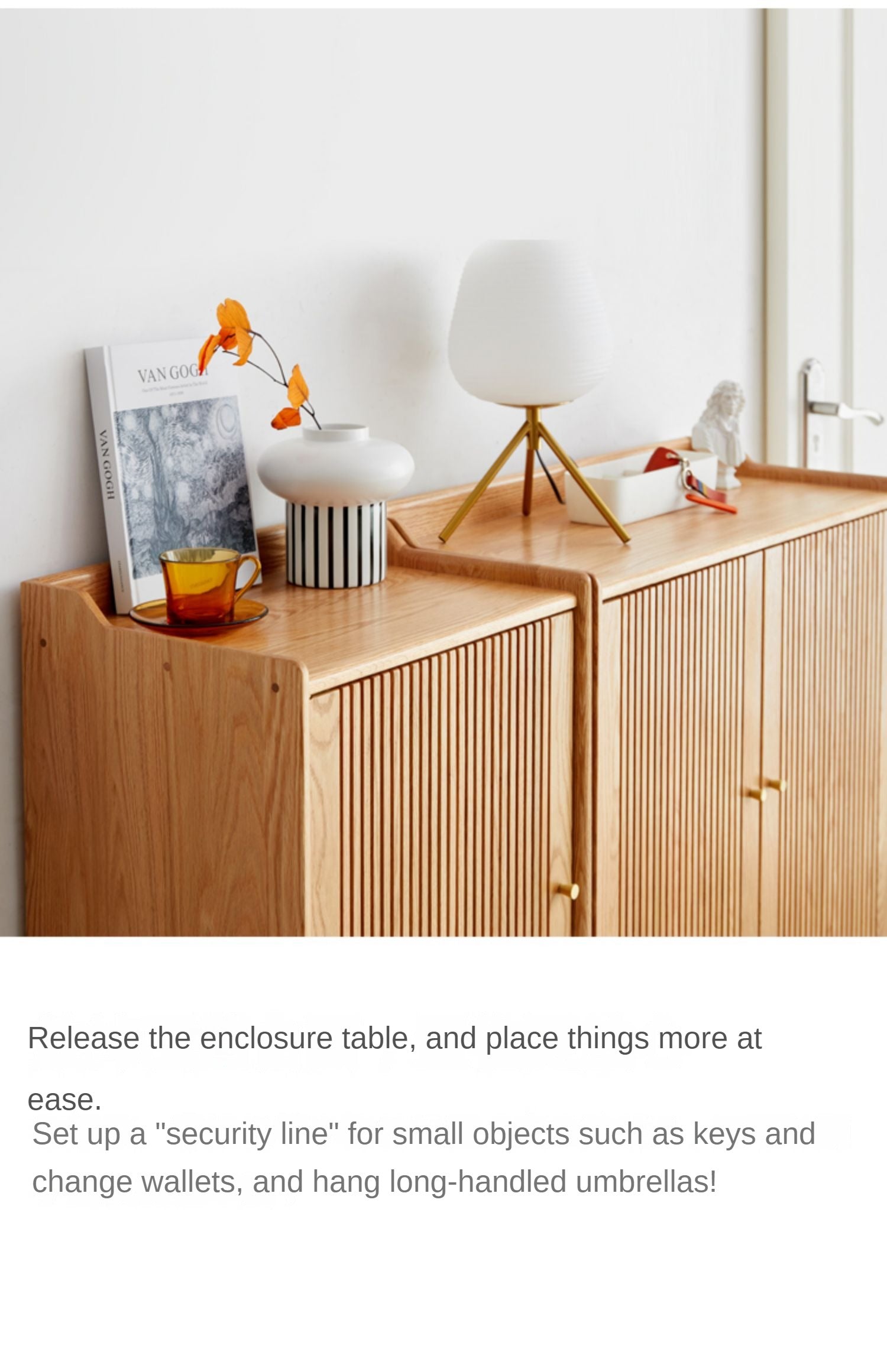 Oak Modern Nordic Shoe Cabinet