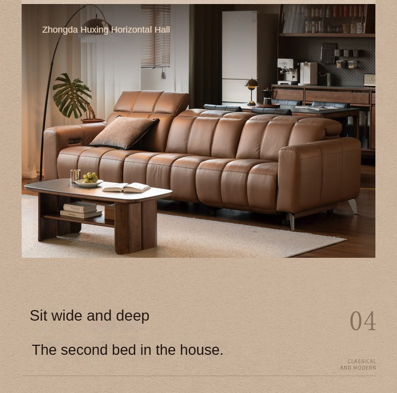 Electric Leather Zero Wall Function Sofa.