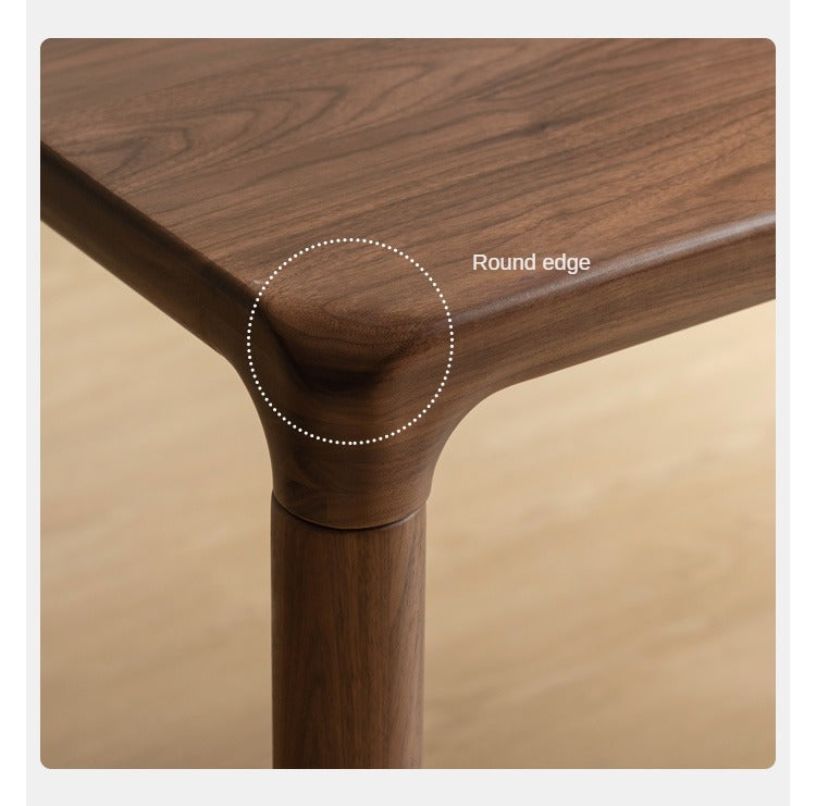 Black Walnut, Ash Solid Wood Rectangular Dining Table