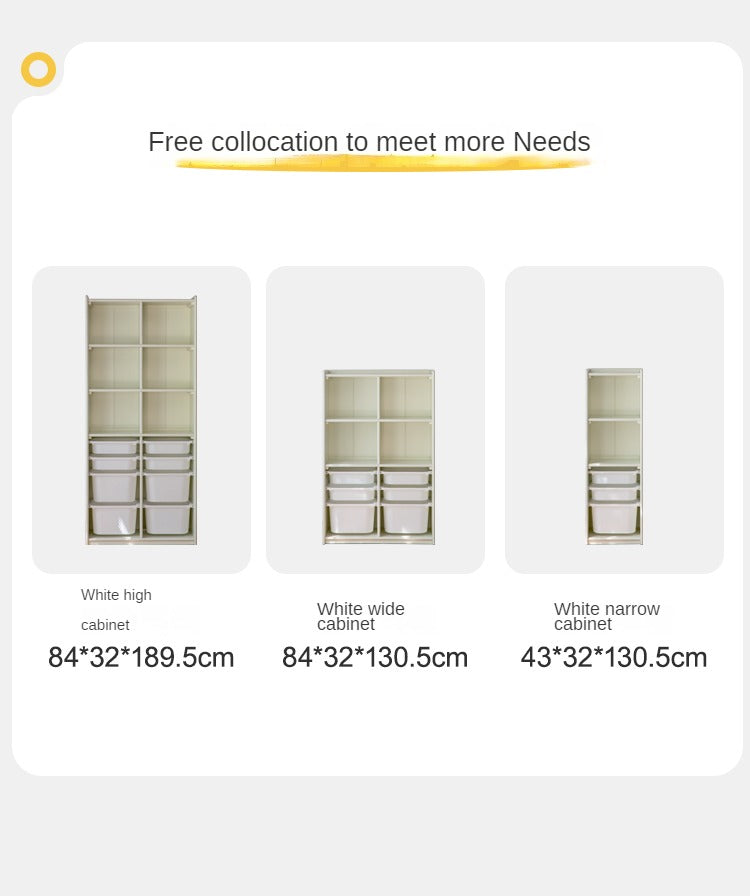 Poplar Solid Wood Children's Сombination Bookshelf