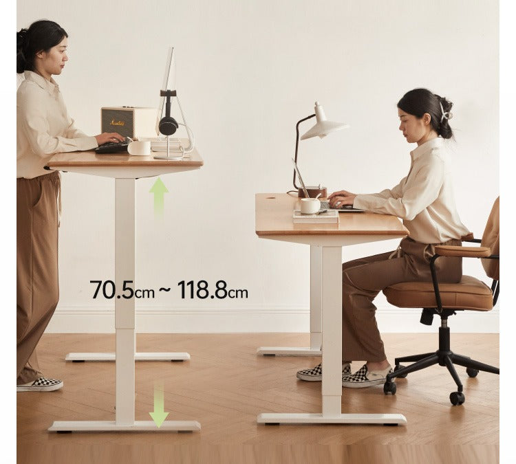 Black Walnut, Oak Solid Wood Standing Desk, Sit-Stand Electric Lift Table