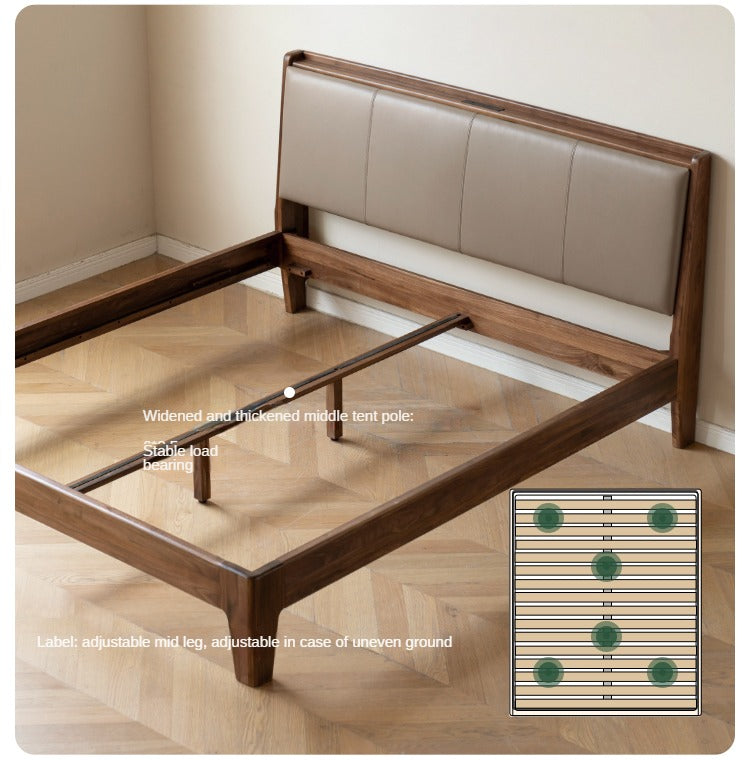 Black Walnut Solid Wood Top Layer Cowhide