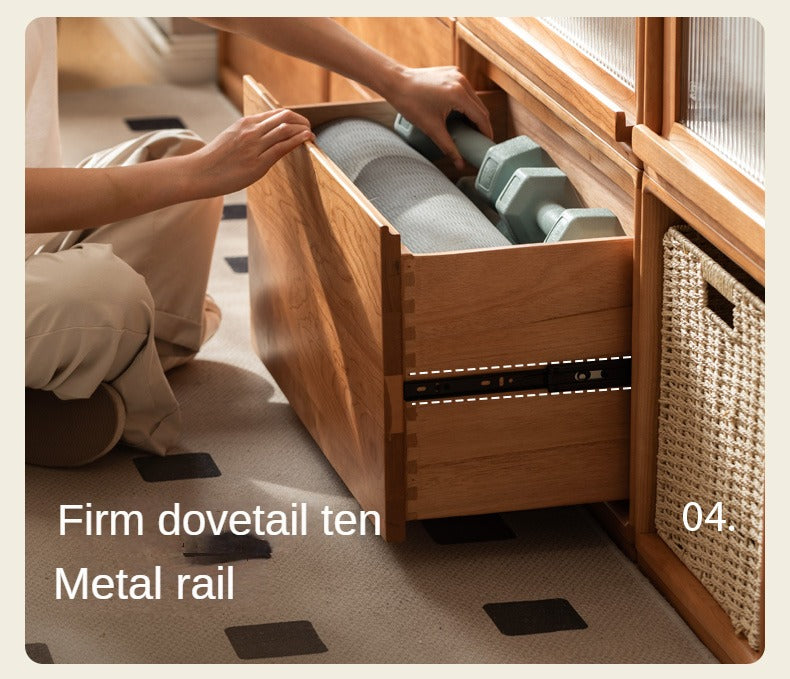 Cherry Solid Wood Free Combination Bookcase.