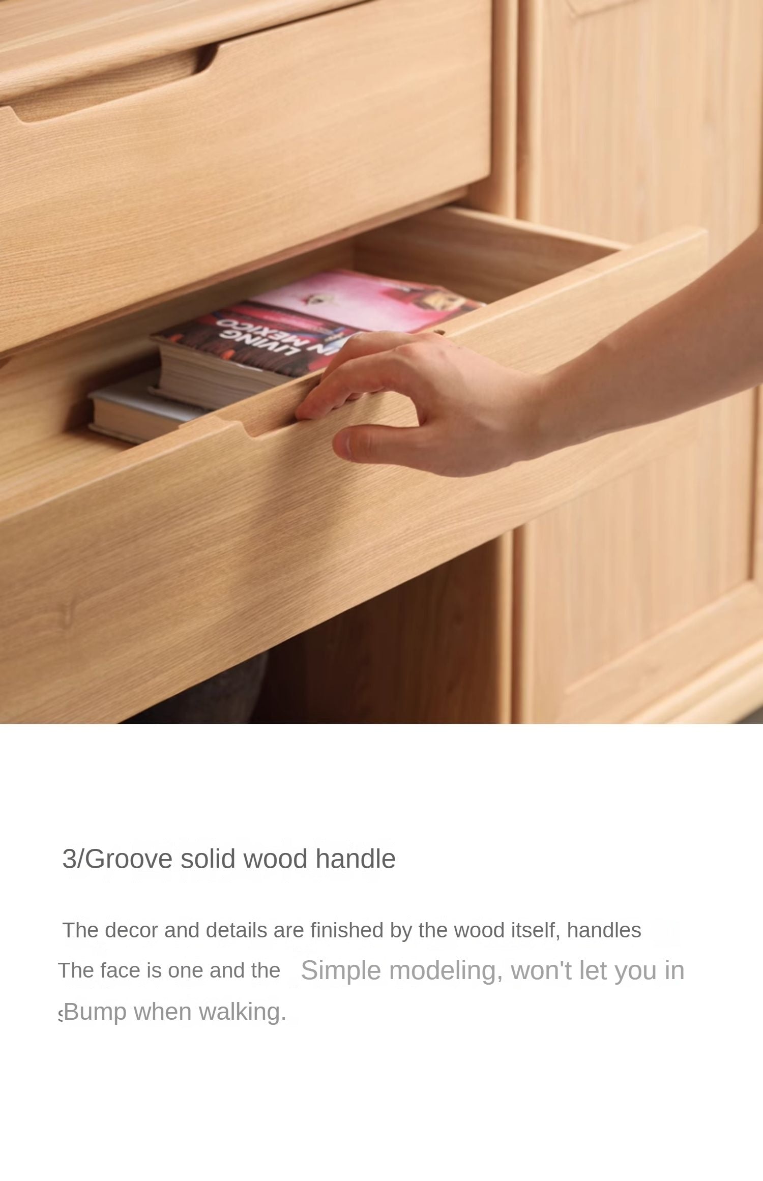 Ash Solid Wood Floor-Standing Bookcase Whole Wall Free Combination Bookshelf