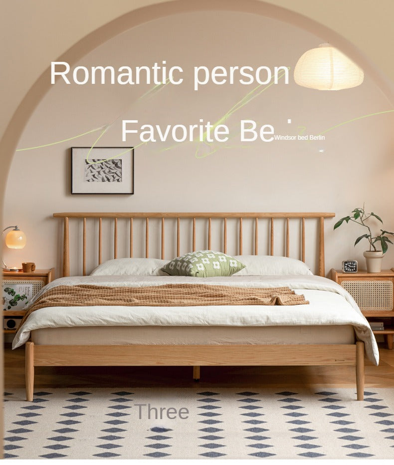 Oak, Beech Solid Wood Windsor Bed