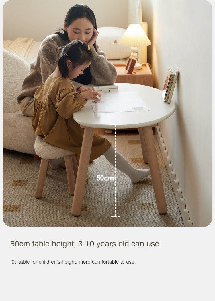 Birch Solid Wood Handmade Children's Study Peanut Table