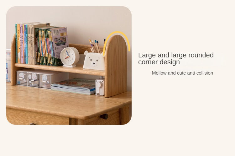 Beech, Oak Solid Wood Nordic Study Bookshelf