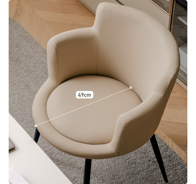 Organic Leather Soft Comfortable Italian Light Luxury Computer Chair