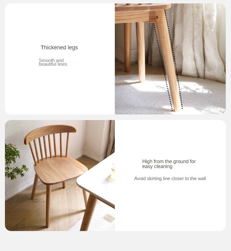 Oak, Cherry wood, Black Walnut Solid Wood 4 pcs set-Windsor Chair