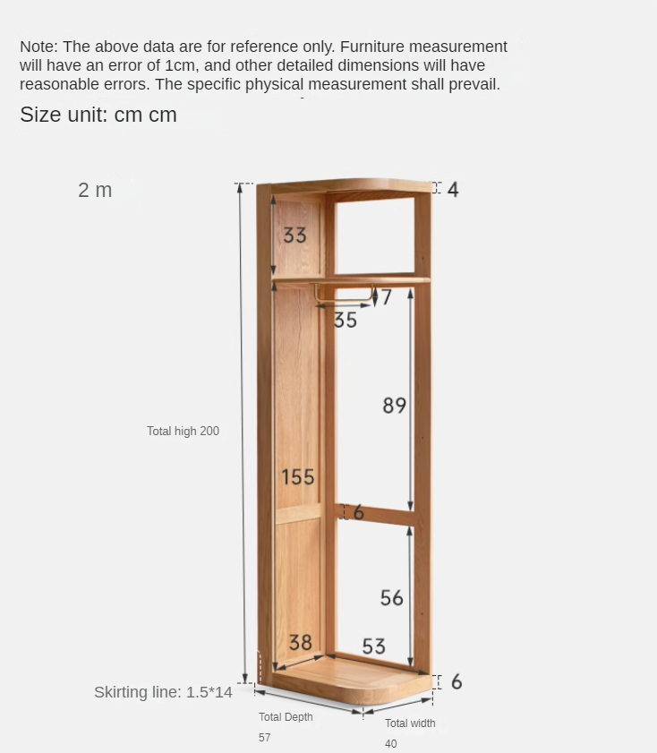 Oak, Cherry Solid Wood Corner Triangle Cabinet Corner Wardrobe.