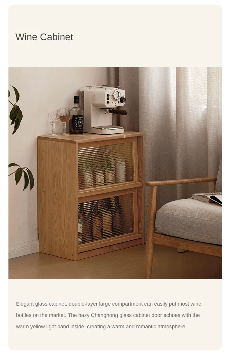 Ash Solid Wood Bookcase Simple Floor Bookshelf