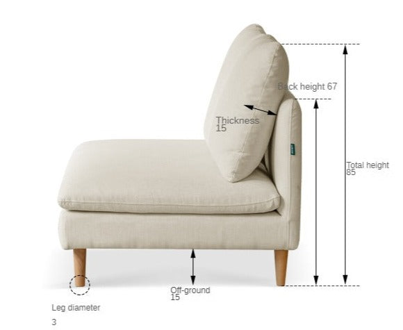 Fabric Double Seat Sofa.