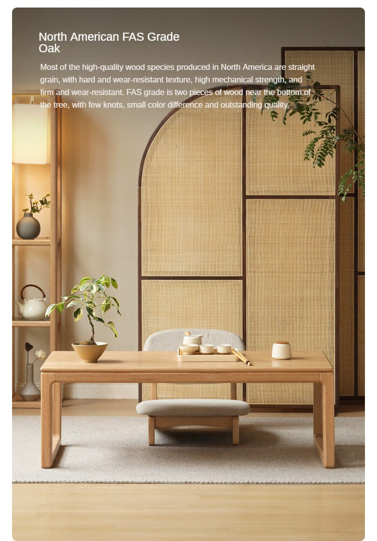 Oak, Black Walnut, Ash Solid Wood Japanese Style Tea Table