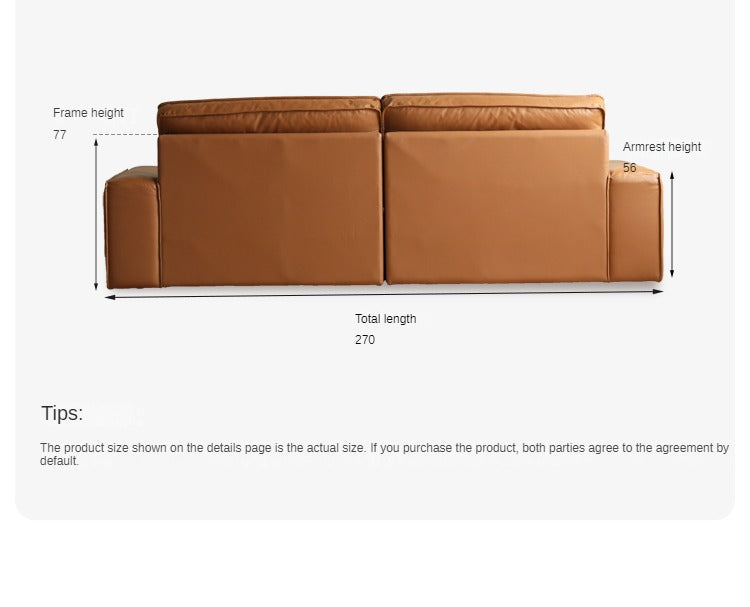 Genuine Leather Art Down Sofa.