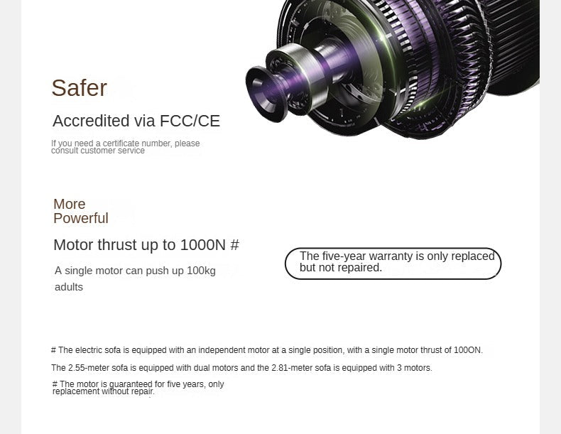 Genuine leather Sofa Bed Italian Light Luxury.