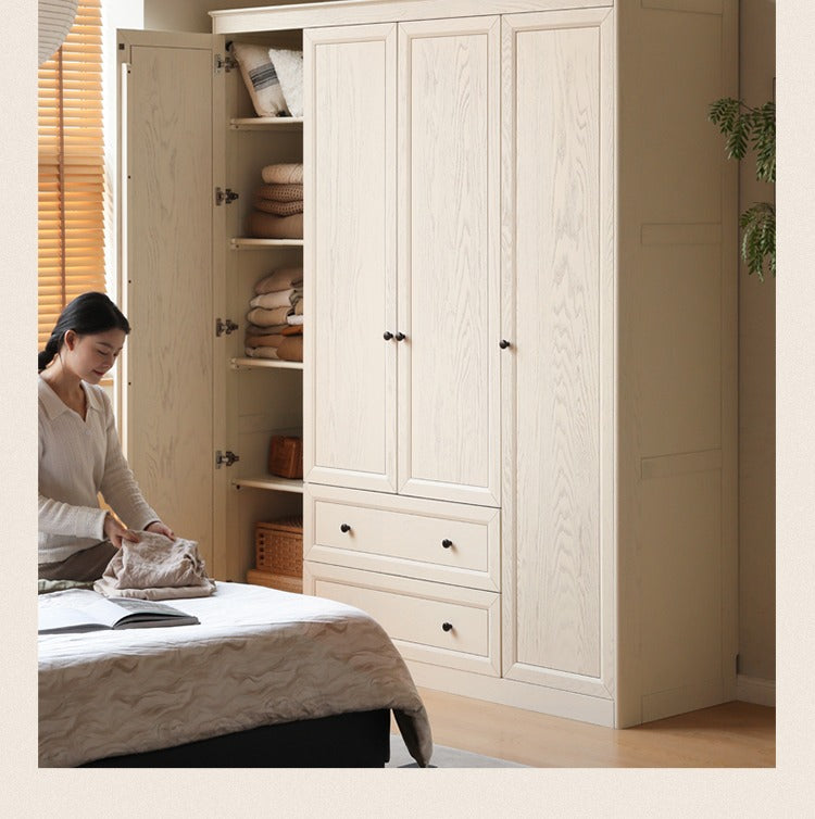 Oak Solid Wood American Style Wardrobe.
