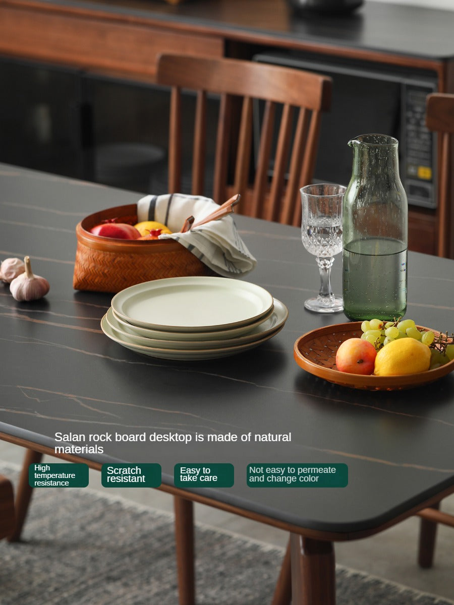 Black Walnut Solid Wood Slate North American Dining Table