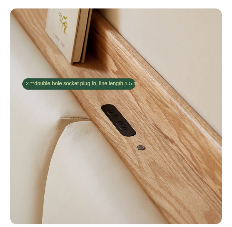 Oak Solid Wood Box Bed Storage Technology Cloth